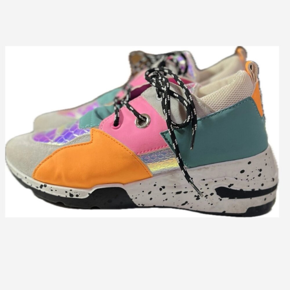 Y2K Sneakers Chunky Retro 90's Cape Robin Women Size 7½ - 8 Multi-Color Lace Up - Picture 5 of 7